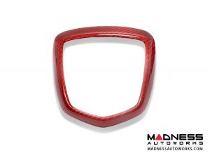 FIAT 500 ABARTH Rear Emblem Trim (1 piece) - Carbon Fiber - Red Candy